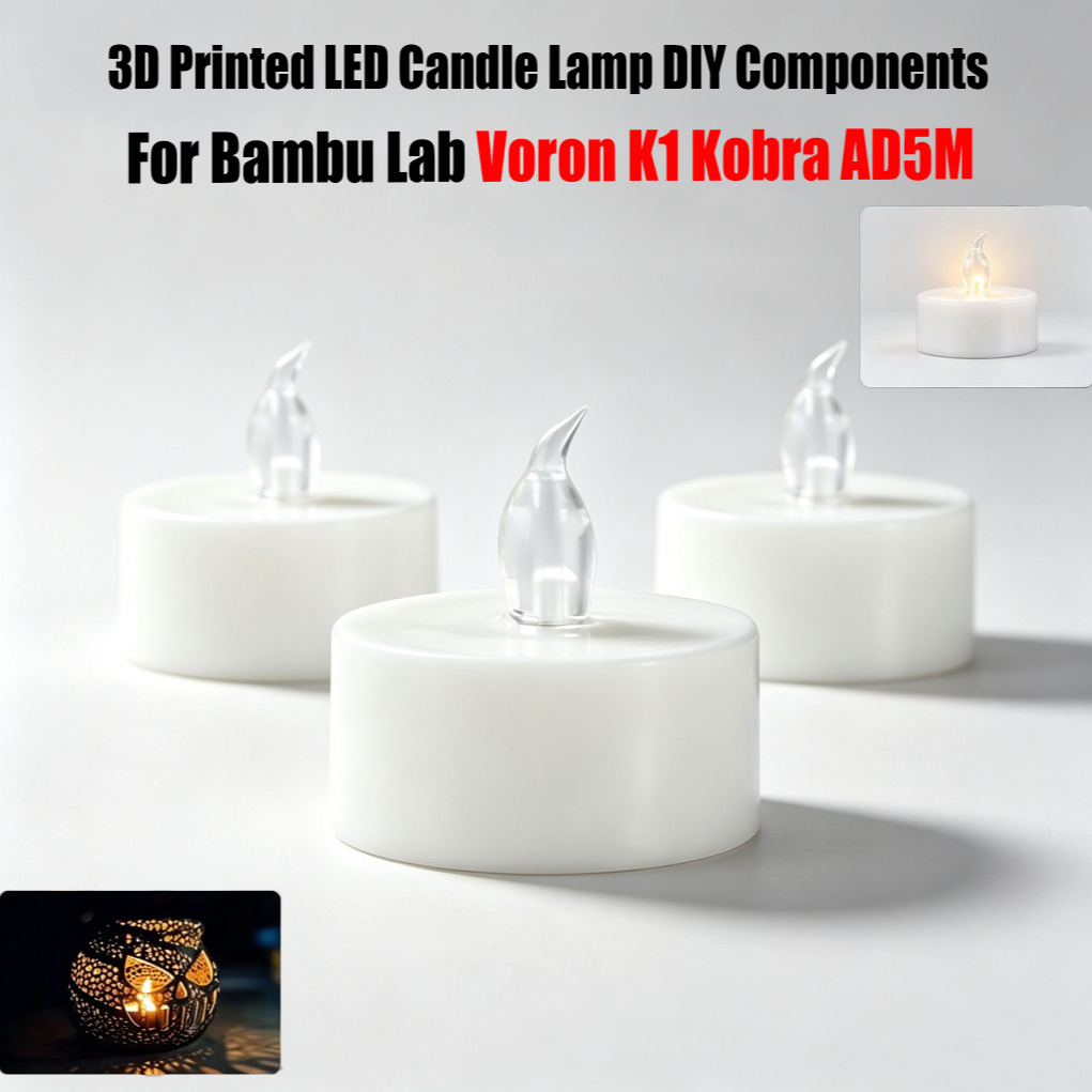 3D Printing Bambu Lab - Composants de lampe à bougie LED