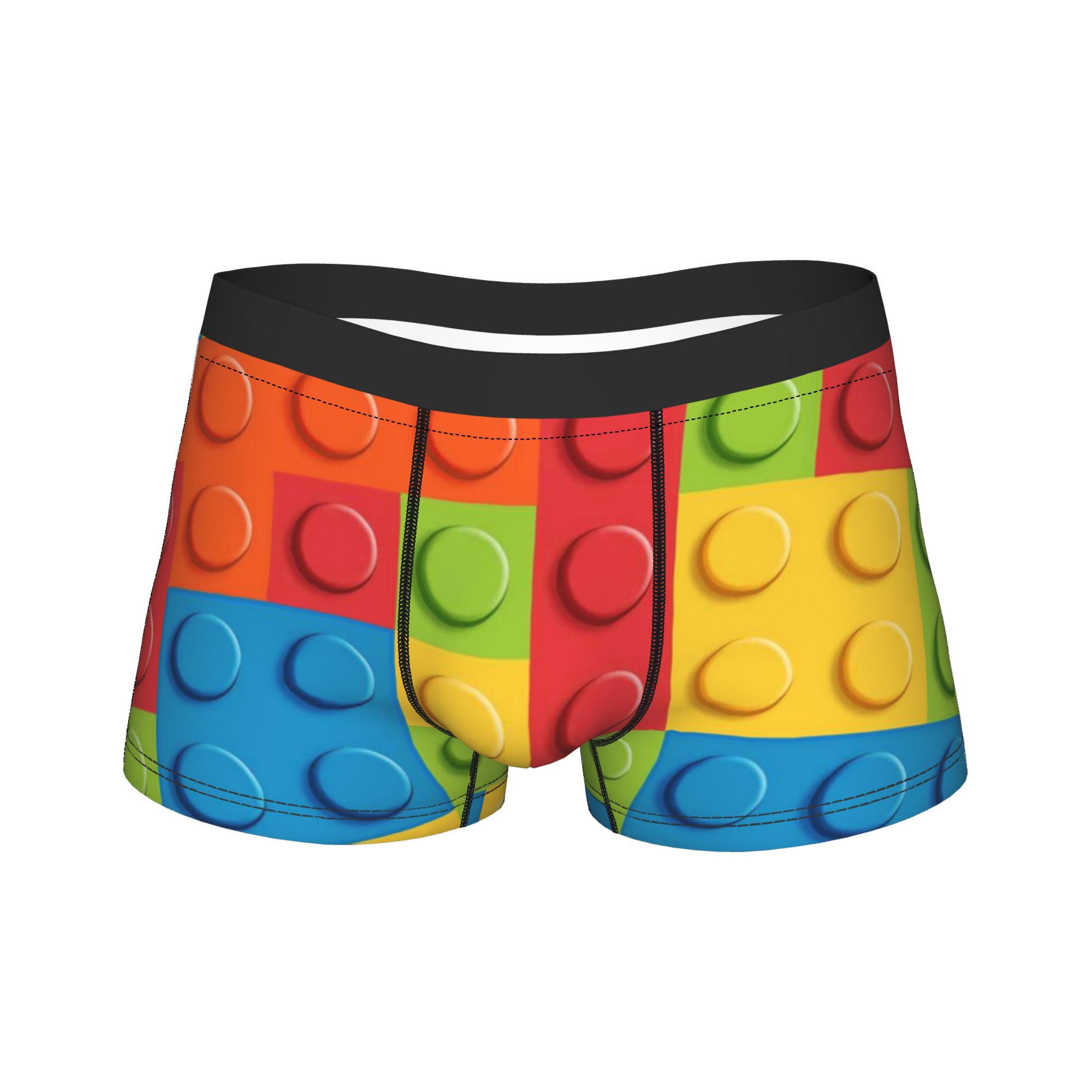 3D Printing Lego Bricks - Caleçon pour homme, motif brique coloré,
